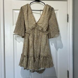 VICI leopard dress with open back